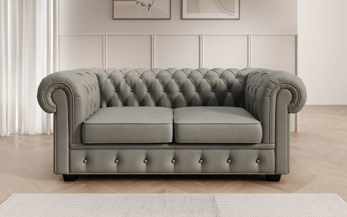 Chesterfield 2-personers sofa Royal i ægte læder
