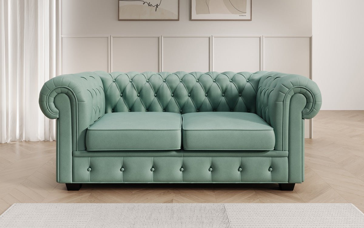 Chesterfield 2-personers sofa Royal i ægte læder
