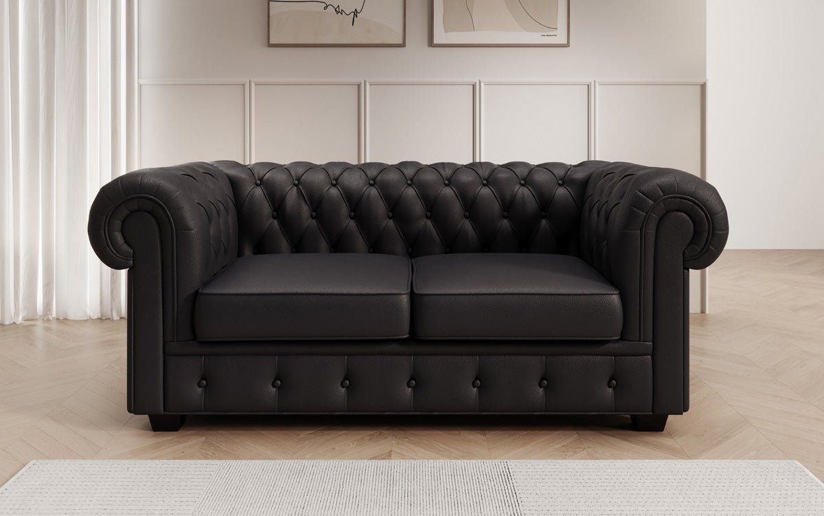 Chesterfield 2-personers sofa Royal i ægte læder