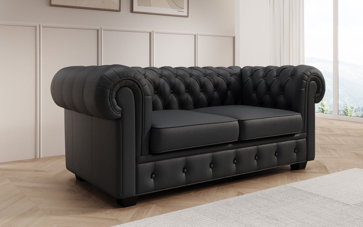 Chesterfield 2-personers sofa Royal i ægte læder