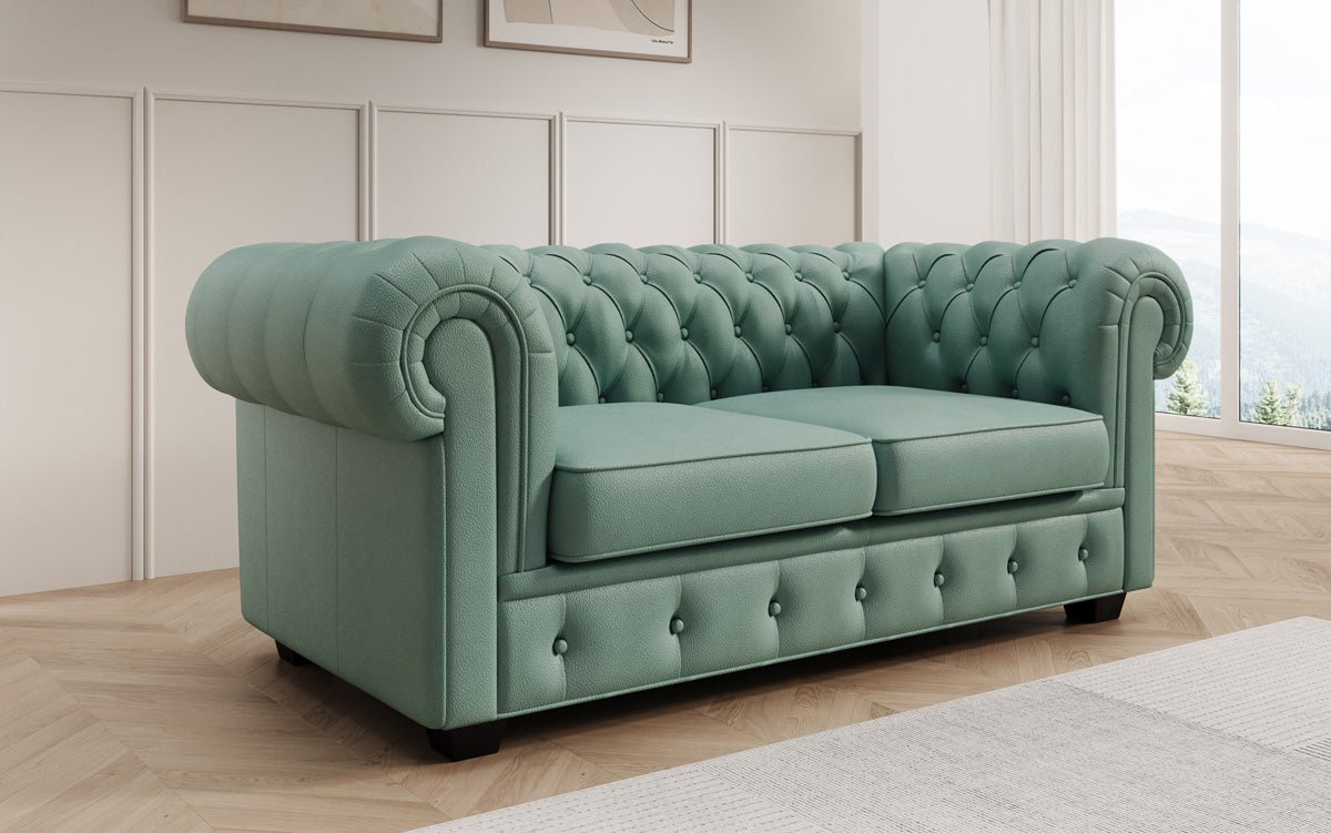 Chesterfield 2-personers sofa Royal i ægte læder