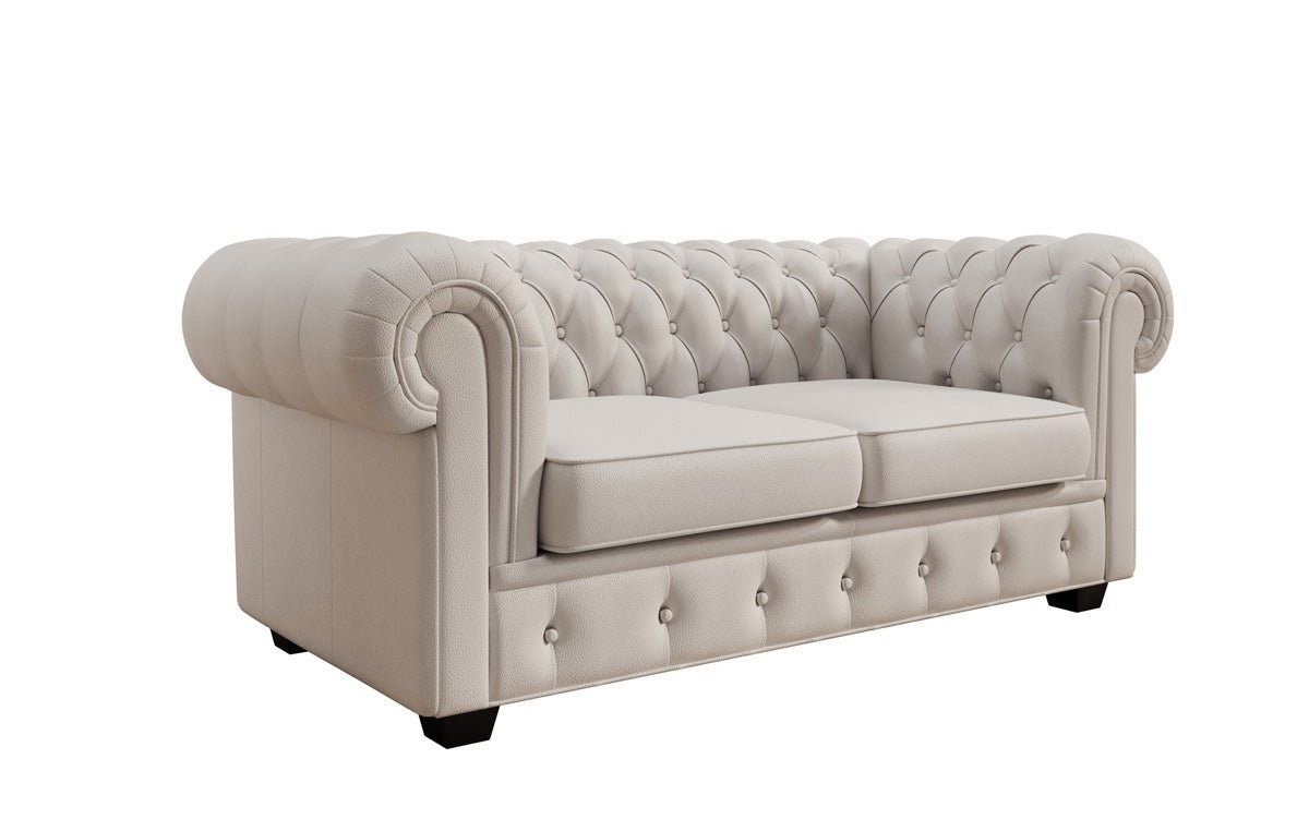 Chesterfield 2-personers sofa Royal i ægte læder