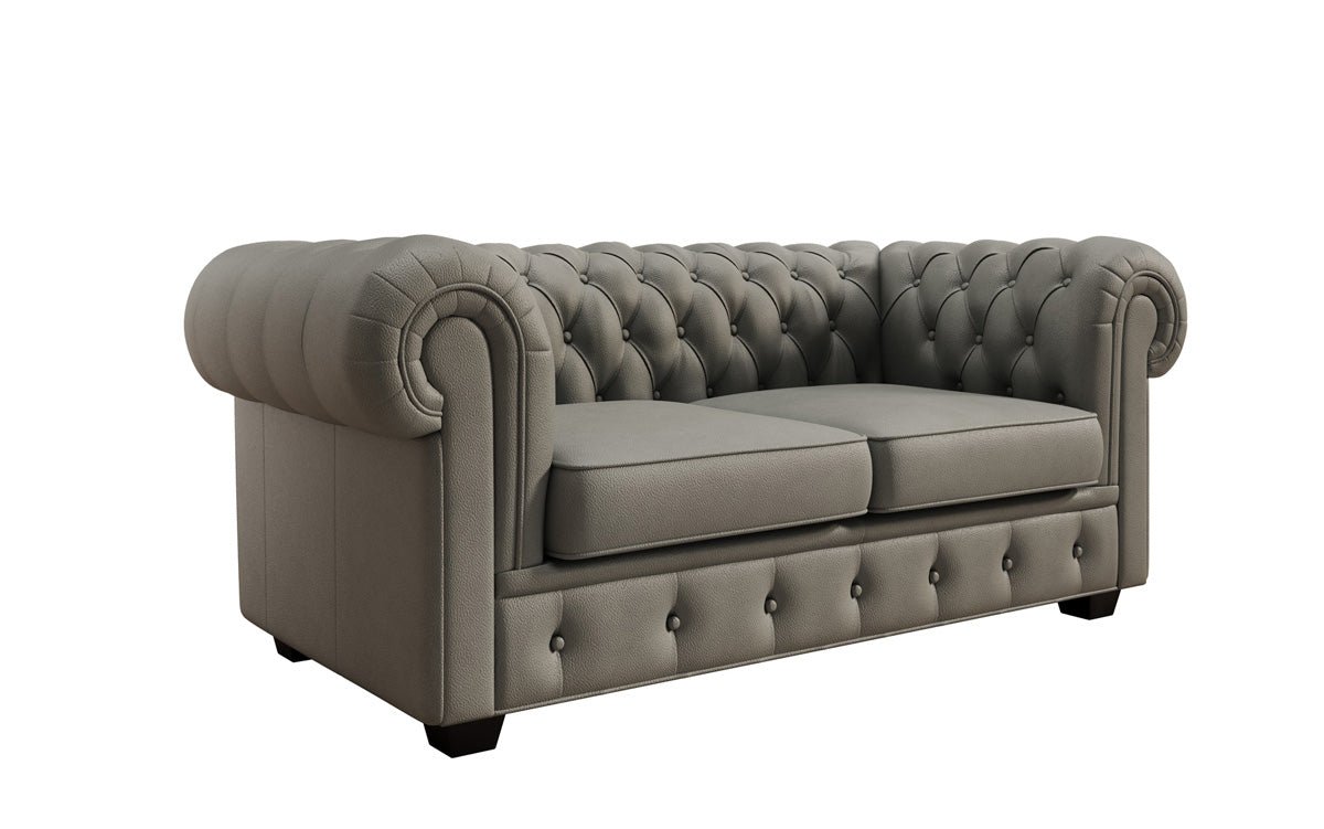 Chesterfield 2-personers sofa Royal i ægte læder