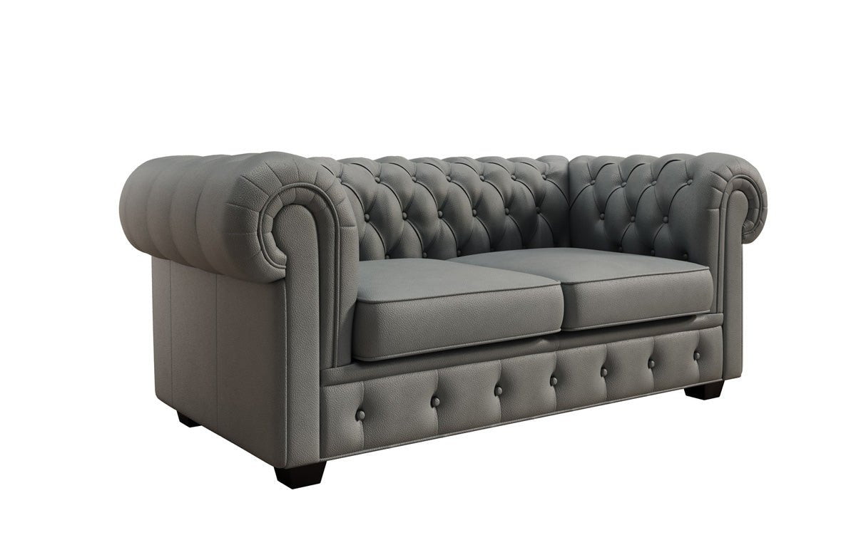 Chesterfield 2-personers sofa Royal i ægte læder