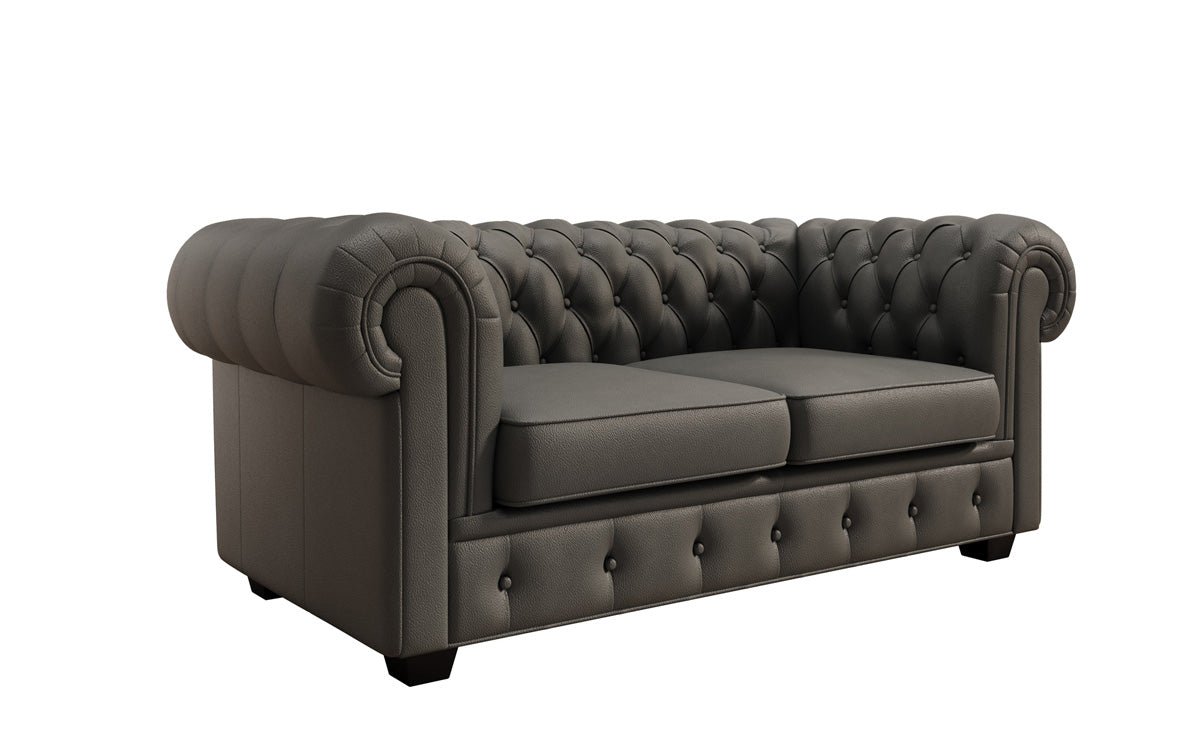 Chesterfield 2-personers sofa Royal i ægte læder
