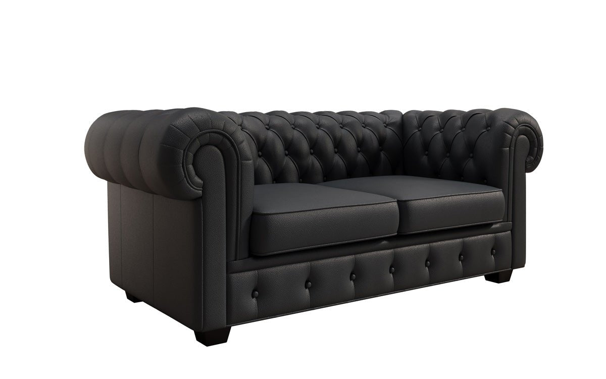 Chesterfield 2-personers sofa Royal i ægte læder