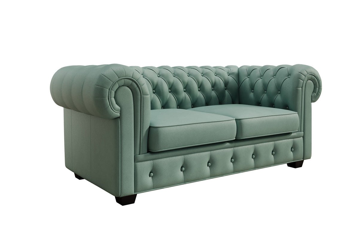 Chesterfield 2-personers sofa Royal i ægte læder