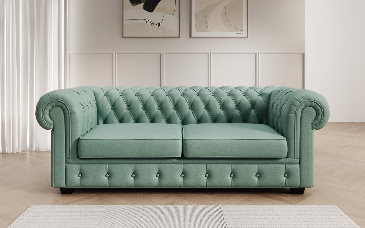 Chesterfield 3-personers sofa Royal i ægte læder