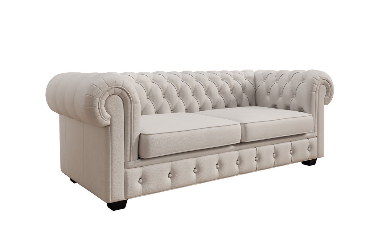 Chesterfield 3-personers sofa Royal i ægte læder