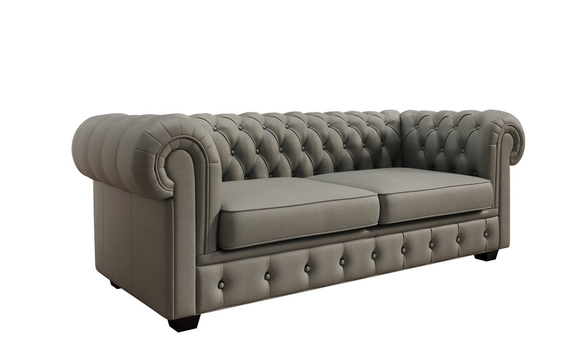 Chesterfield 3-personers sofa Royal i ægte læder