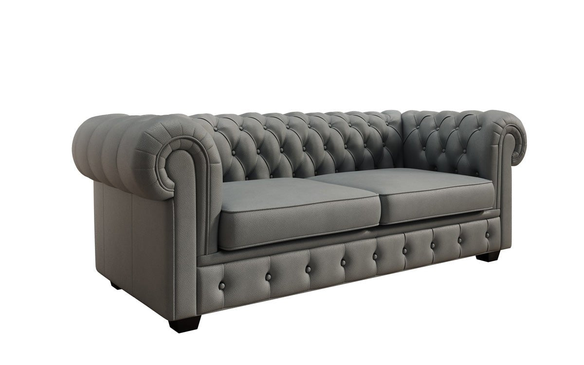Chesterfield 3-personers sofa Royal i ægte læder