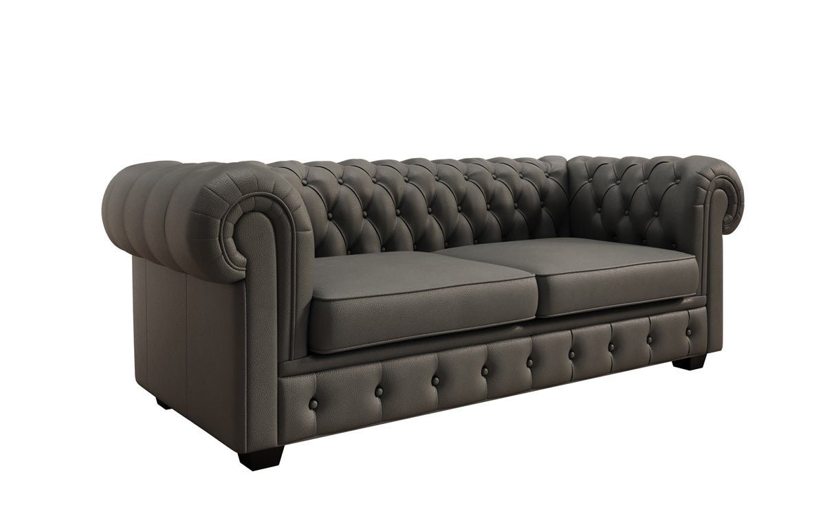 Chesterfield 3-personers sofa Royal i ægte læder