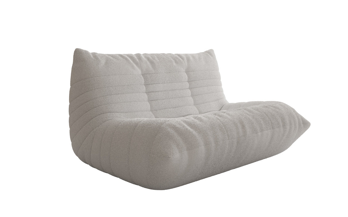 Designer 2-personers sofa Calmo i Teddy Bouclé