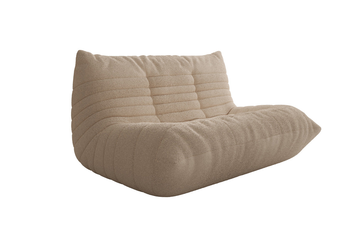 Designer 2-personers sofa Calmo i Teddy Bouclé