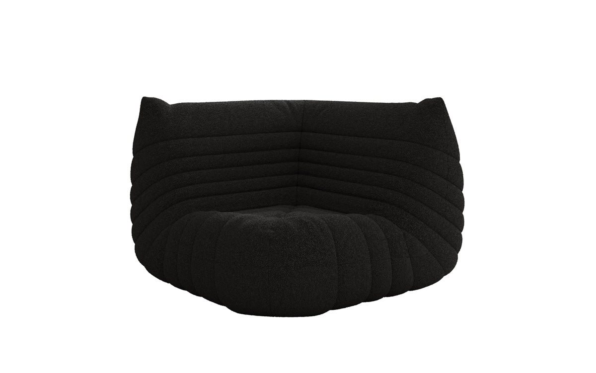 Designer Eckmodul Sofa-Sessel Calmo i Teddy Bouclé