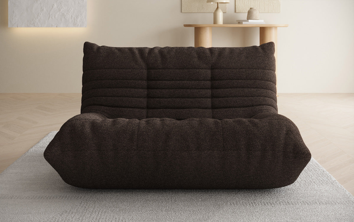 Designer 2-personers sofa Calmo i Teddy Bouclé