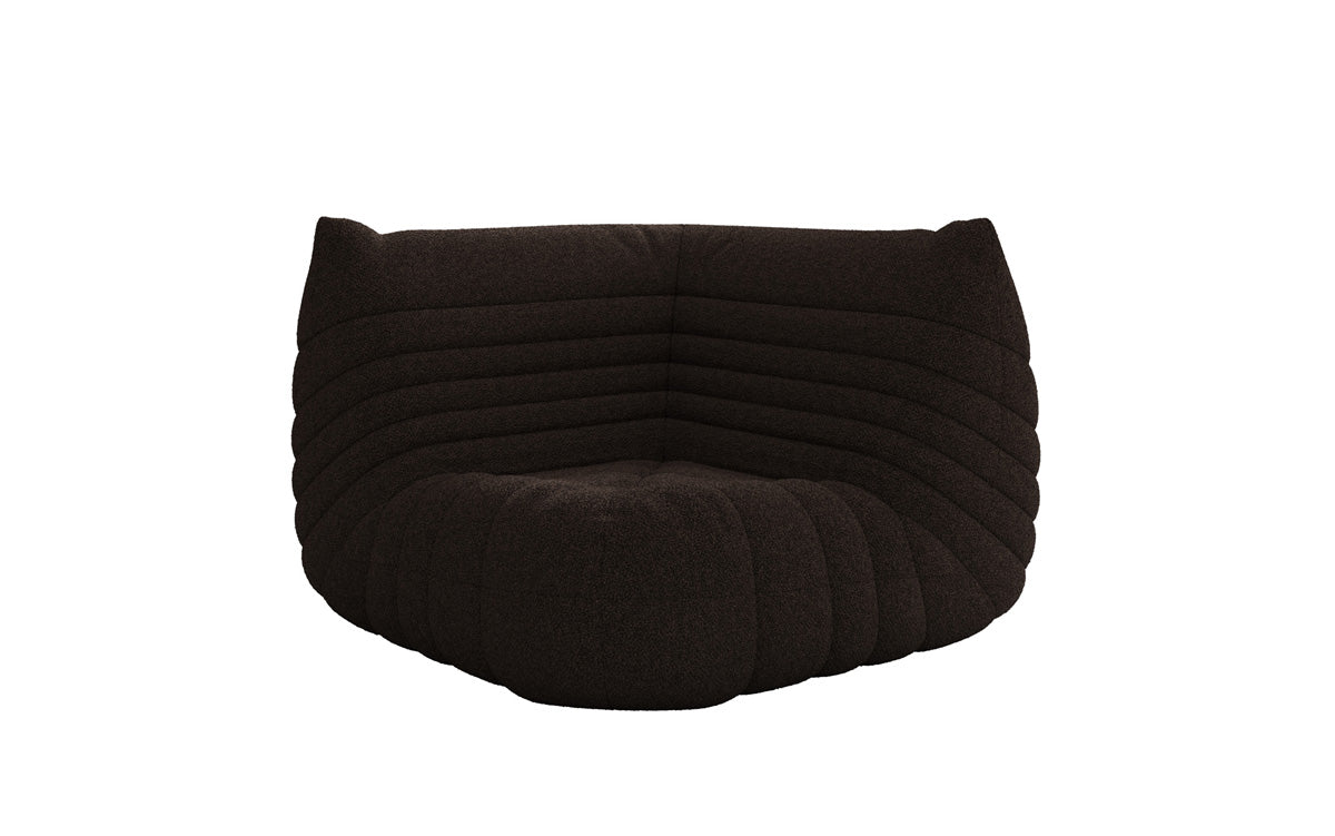 Designer Eckmodul Sofa-Sessel Calmo i Teddy Bouclé