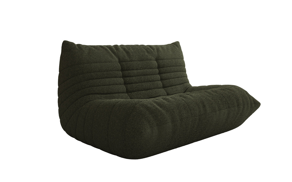 Designer 2-personers sofa Calmo i Teddy Bouclé