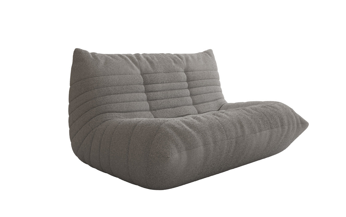 Designer 2-personers sofa Calmo i Teddy Bouclé