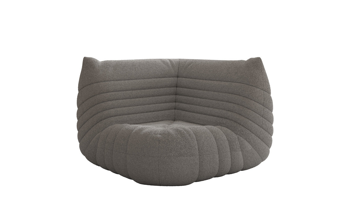 Designer Eckmodul Sofa-Sessel Calmo i Teddy Bouclé
