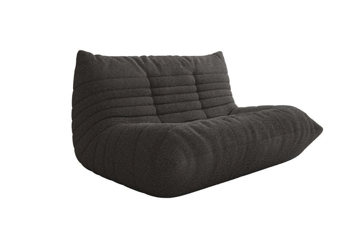 Designer 2-personers sofa Calmo i Teddy Bouclé