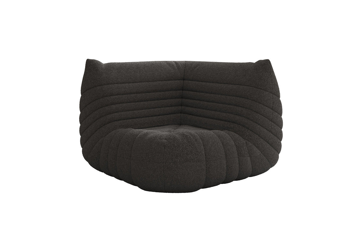 Designer Eckmodul Sofa-Sessel Calmo i Teddy Bouclé