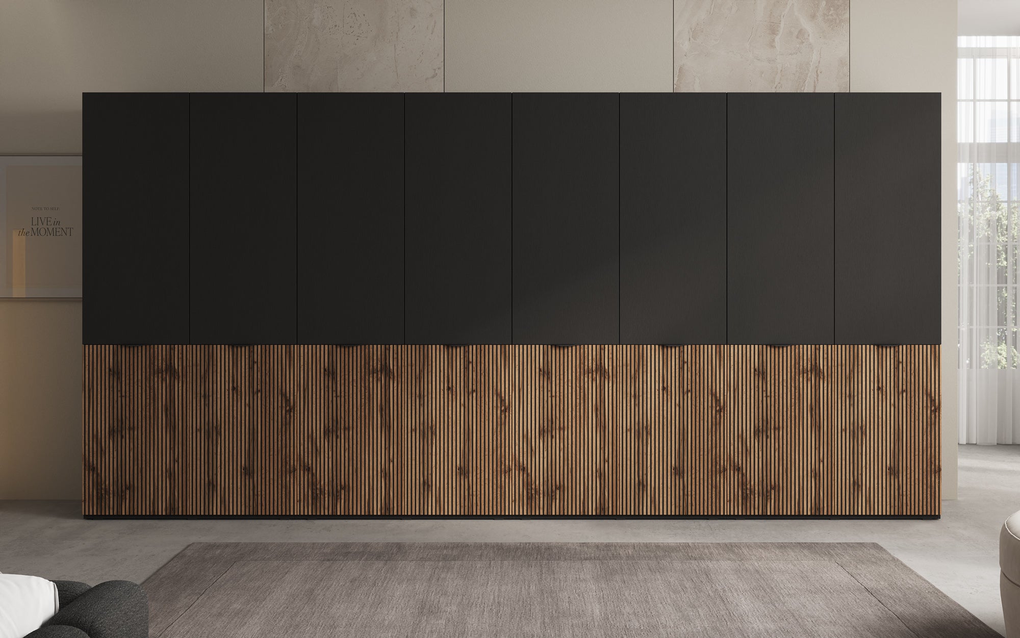 Modulo Naro XL – Firemodulært design-garderobeskab i Eg Wotan