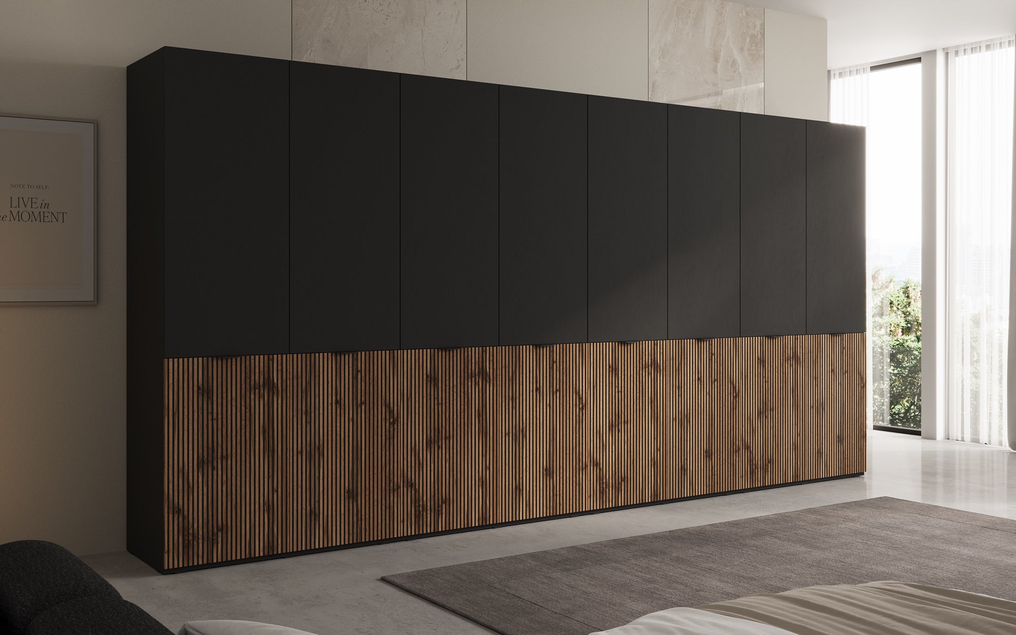 Modulo Naro XL – Firemodulært design-garderobeskab i Eg Wotan