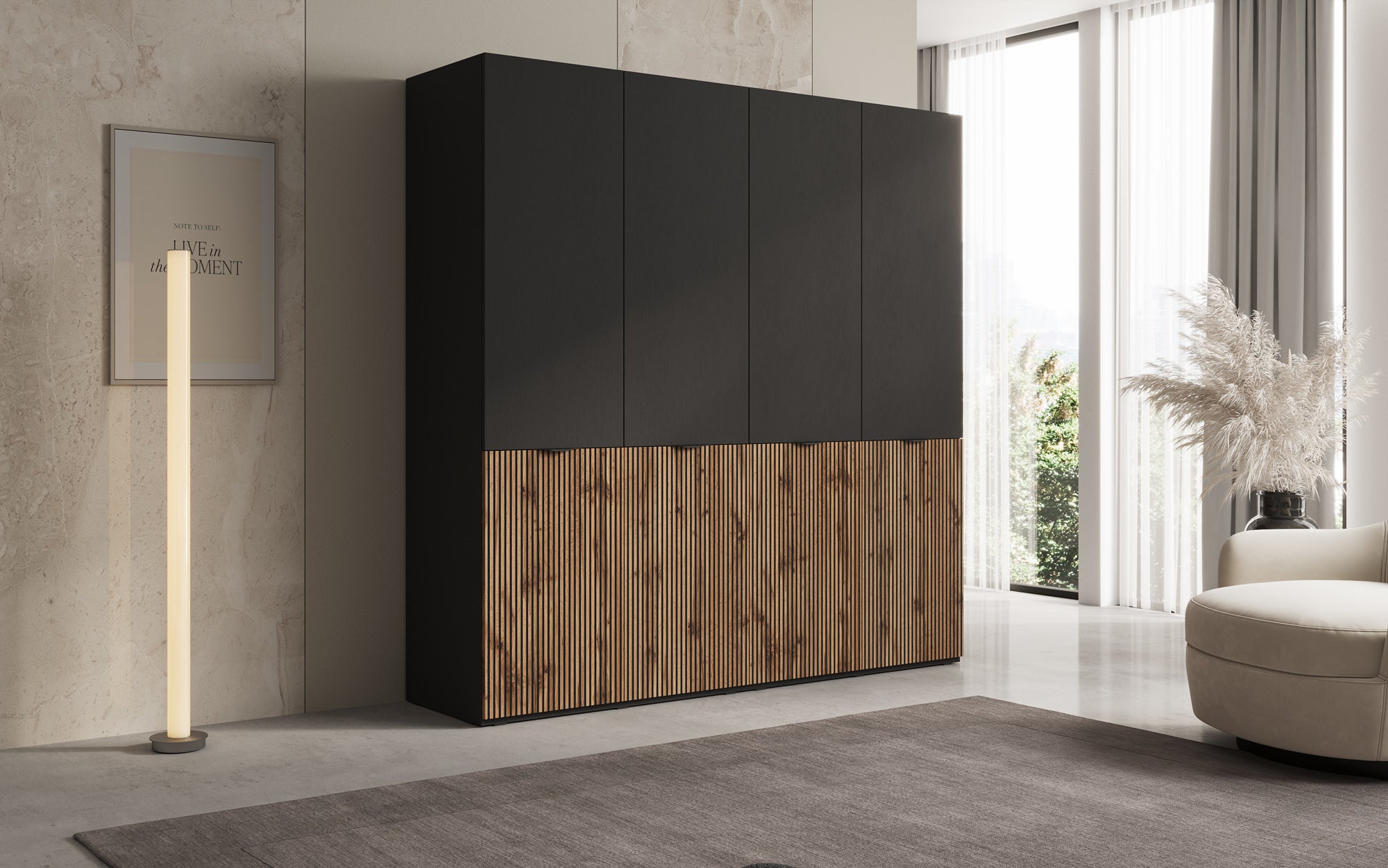 Modulo Naro Duo – To-moduls design-garderobeskab i Eg Wotan