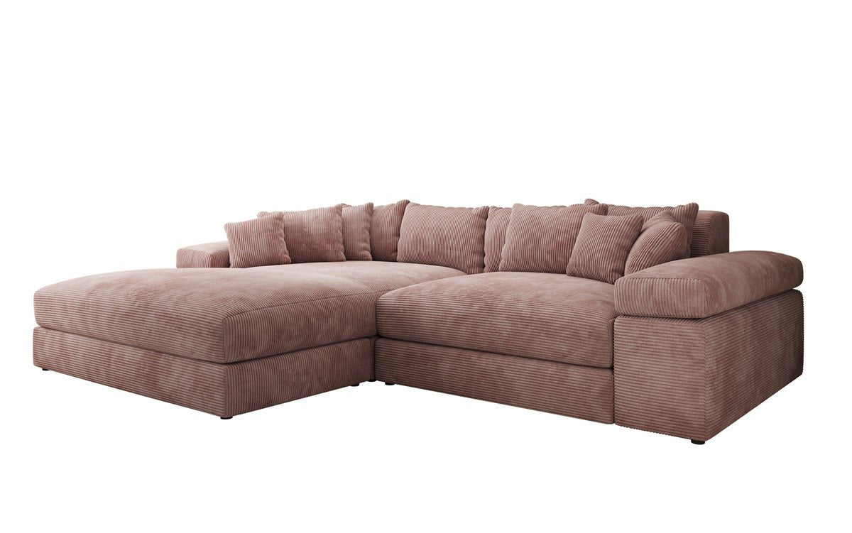 Designer Sofa Bernardo mit breiter Ottomane in Cord