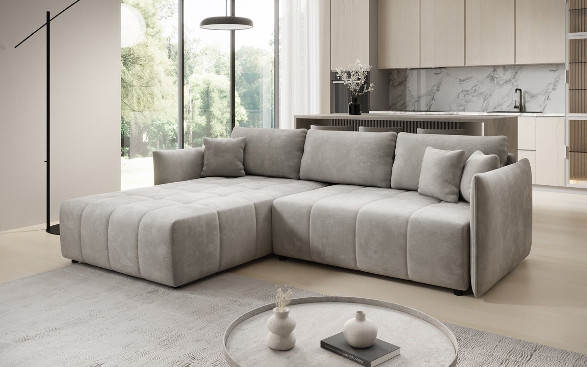 Designer Sofa Velaro L med sove- og klapfunktion i Velour