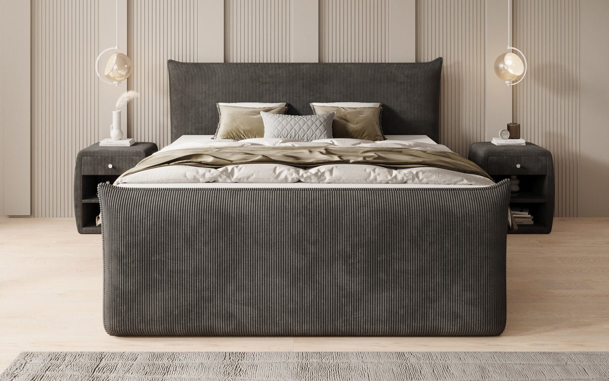 Kontinentalseng Liana II med højløftbar opbevaringsplads i Cordfløjl