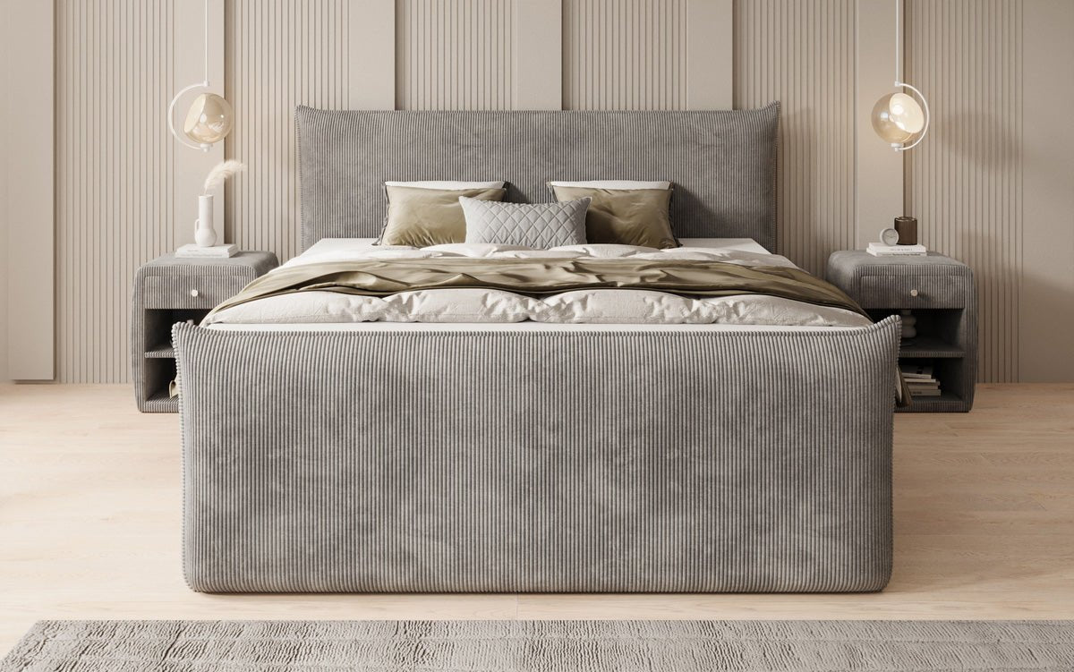 Kontinentalseng Liana II med højløftbar opbevaringsplads i Cordfløjl