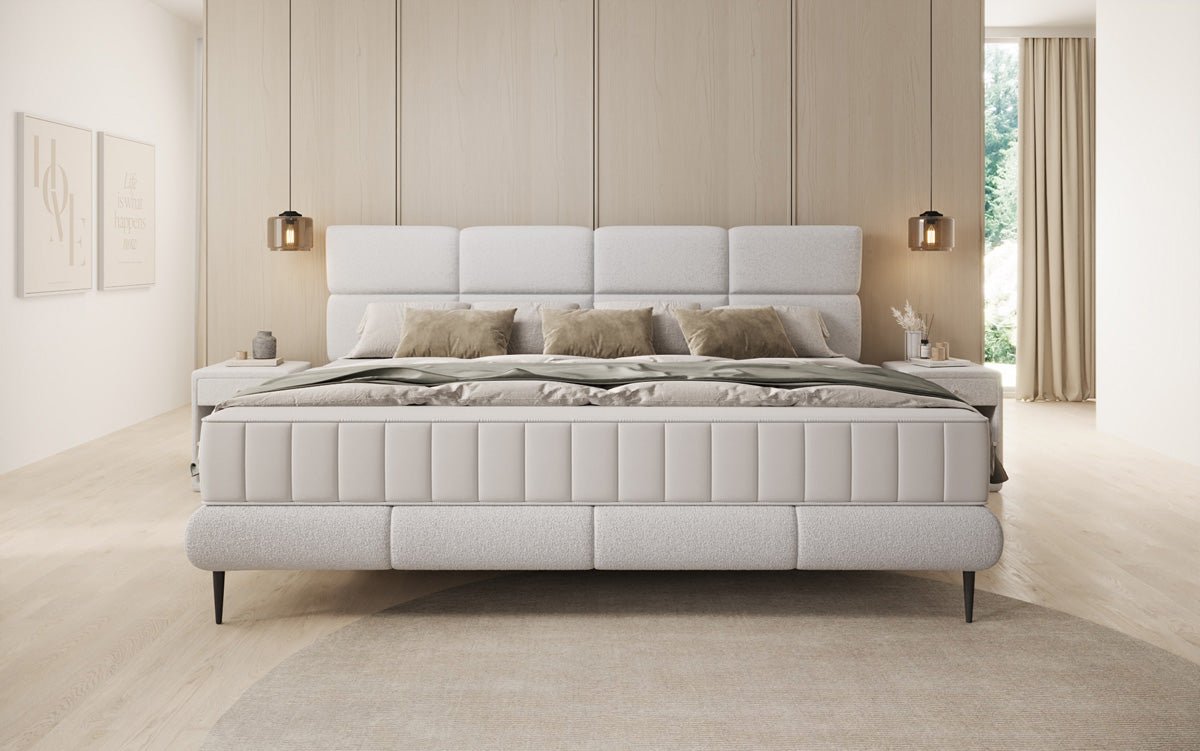 Familien polstret seng Milano Bouclé i 220/240x200