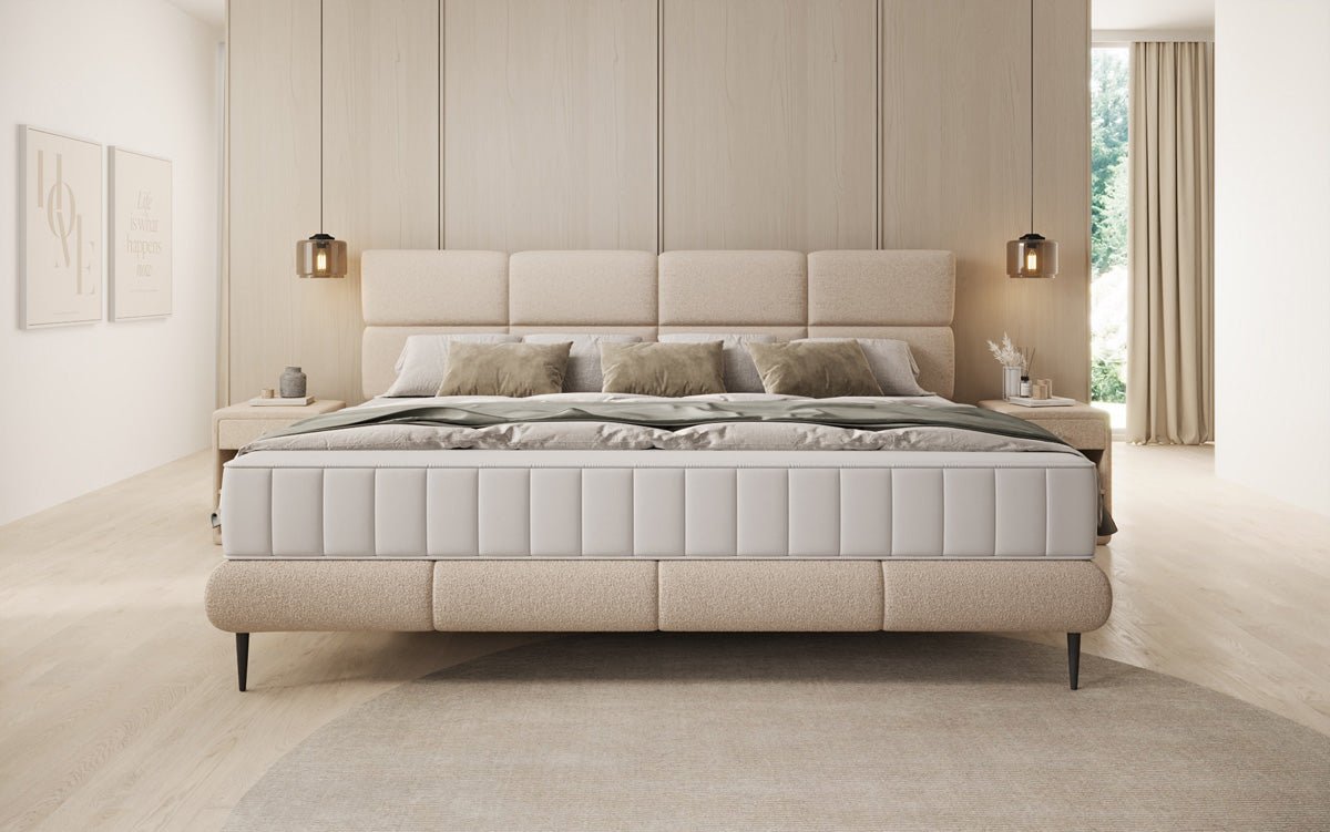 Familien polstret seng Milano Bouclé i 220/240x200