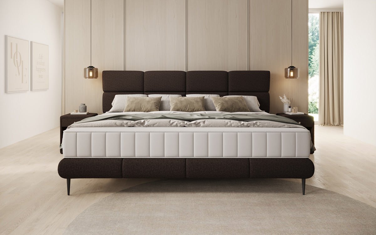 Familien polstret seng Milano Bouclé i 220/240x200