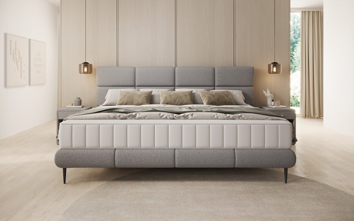 Familien polstret seng Milano Bouclé i 220/240x200