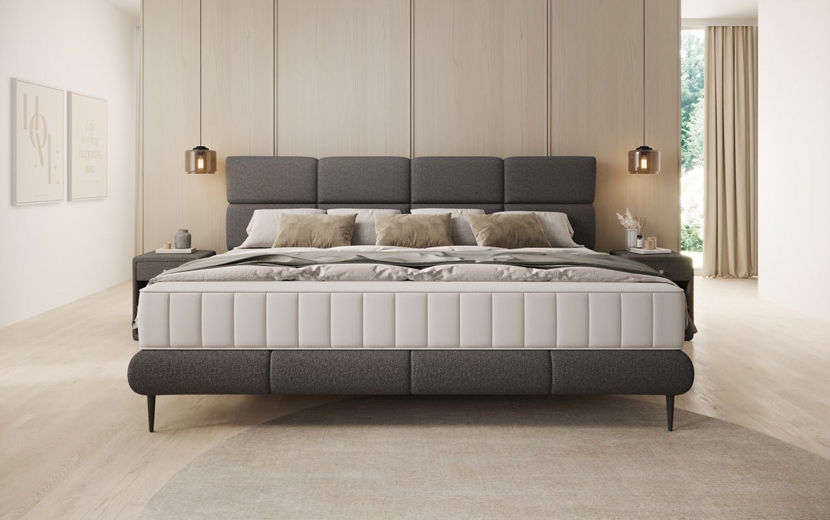 Familien polstret seng Milano Bouclé i 220/240x200