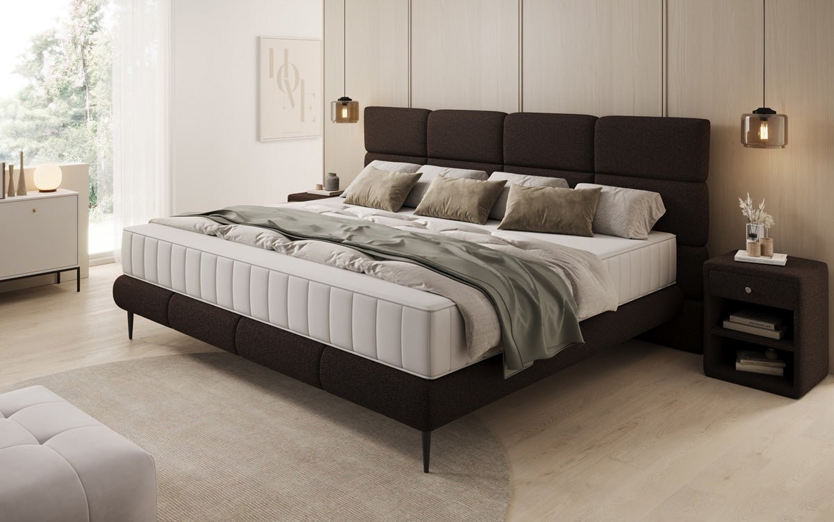 Familien polstret seng Milano Bouclé i 220/240x200