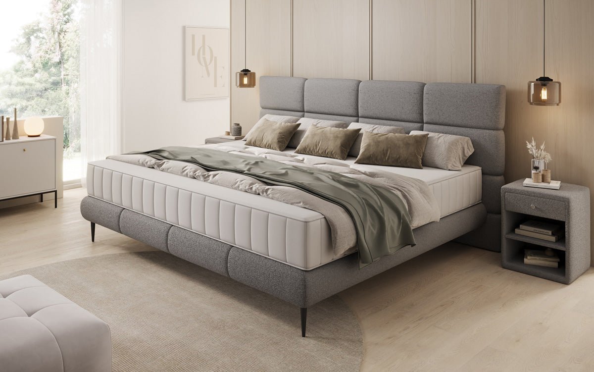 Familien polstret seng Milano Bouclé i 220/240x200