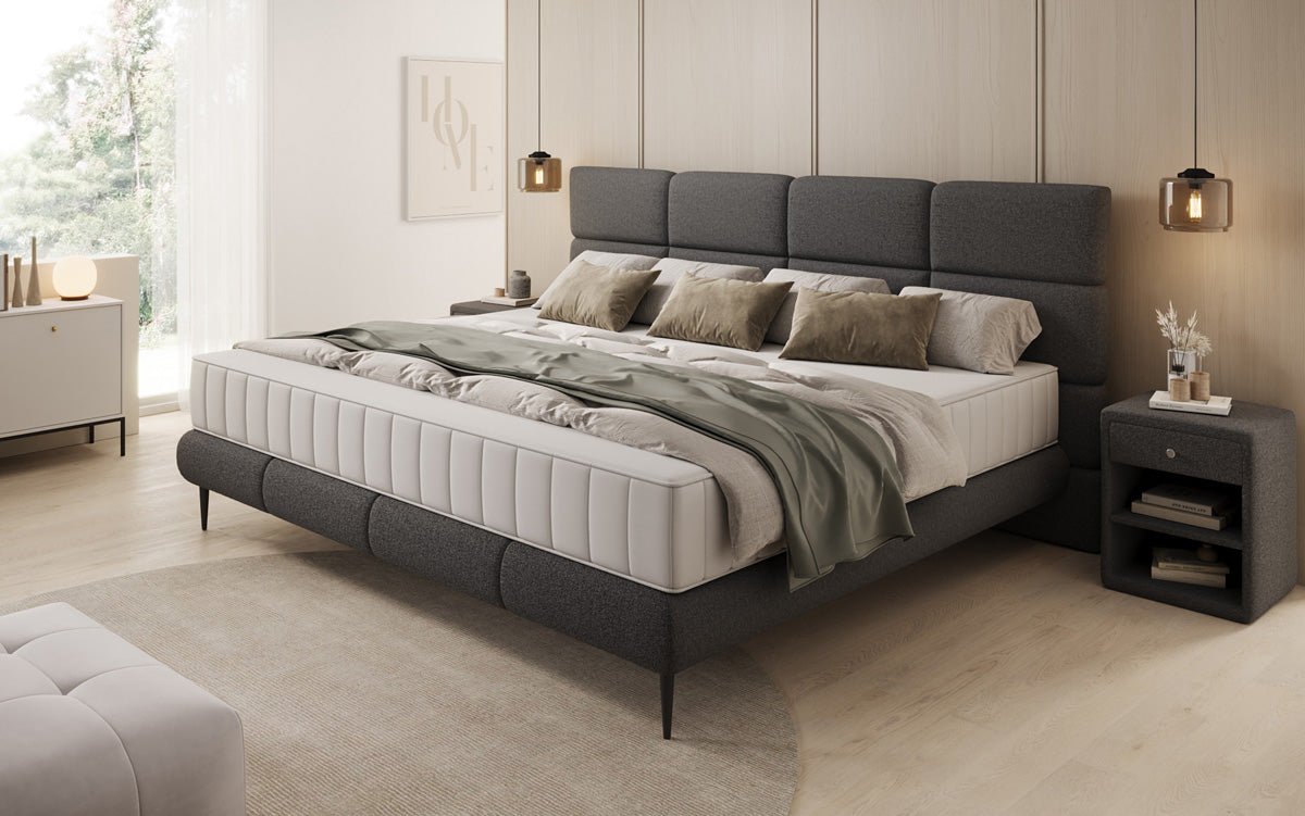 Familien polstret seng Milano Bouclé i 220/240x200