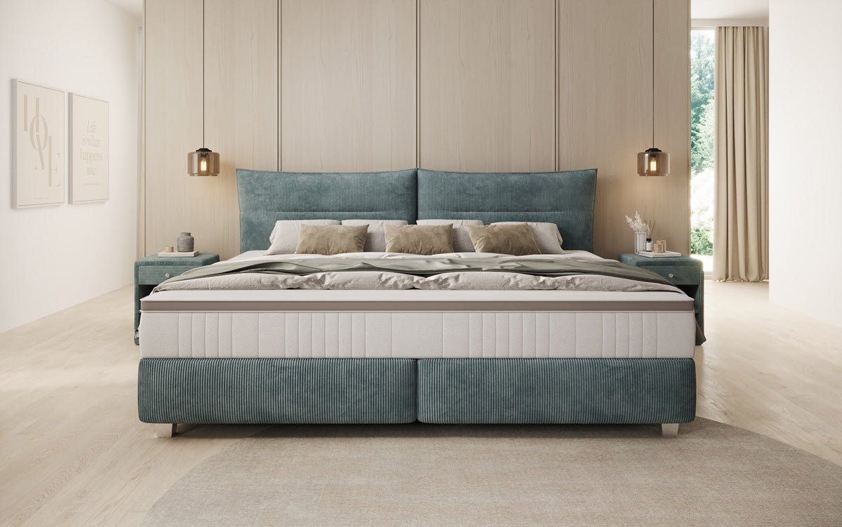 Familien Boxspringbett Aurelio in 220/240x200 in Cord