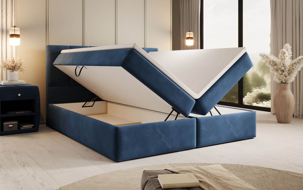 Boxspringbett Aurelia Samt mit Stauraum