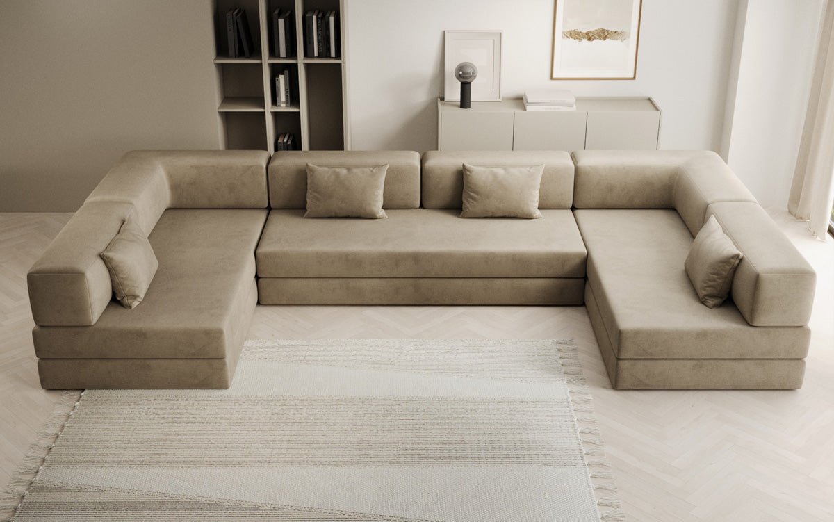 Designer Sofa Lazy U i Velour