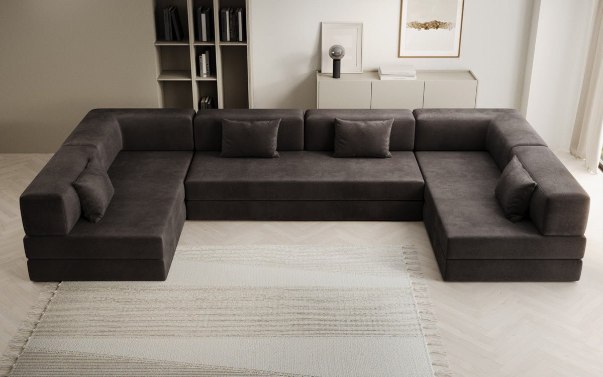 Designer Sofa Lazy U i Velour
