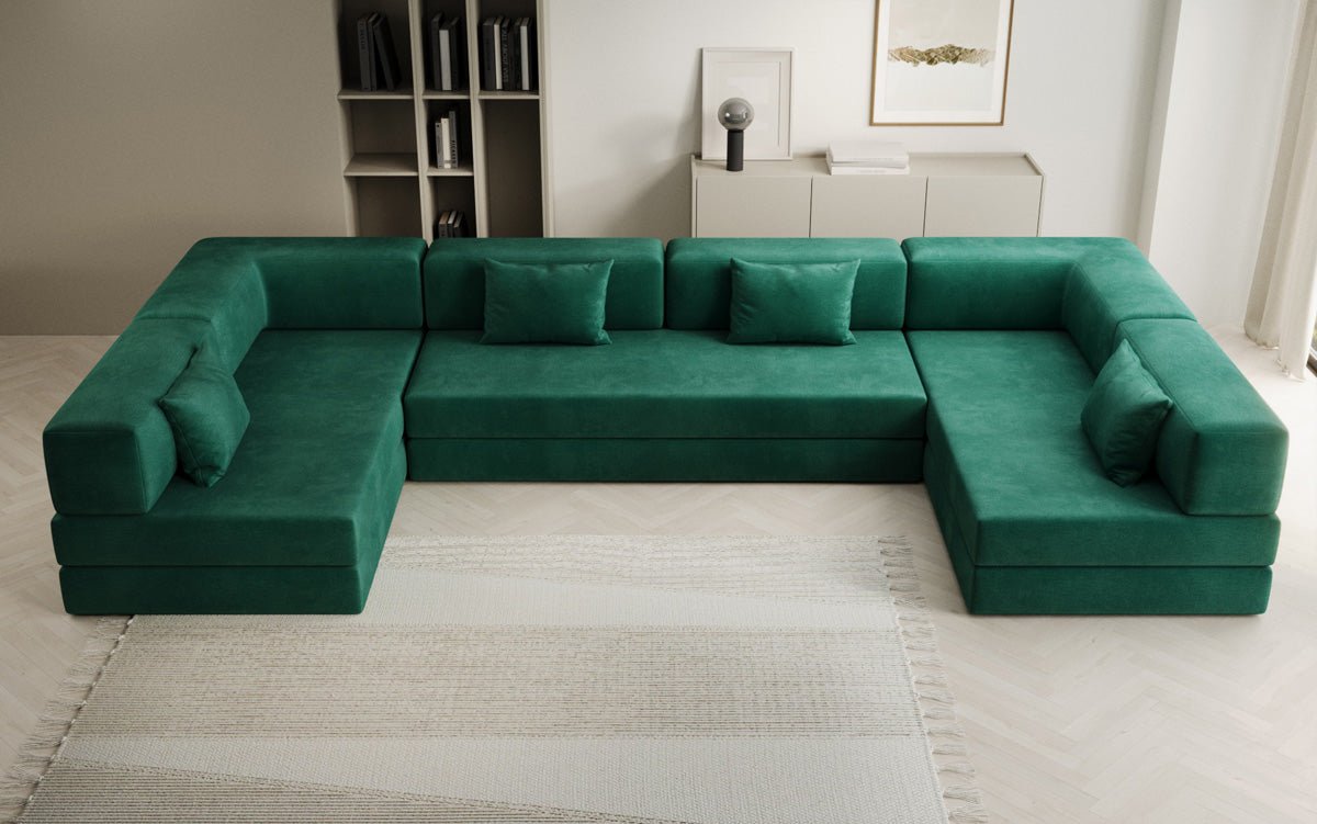 Designer Sofa Lazy U i Velour