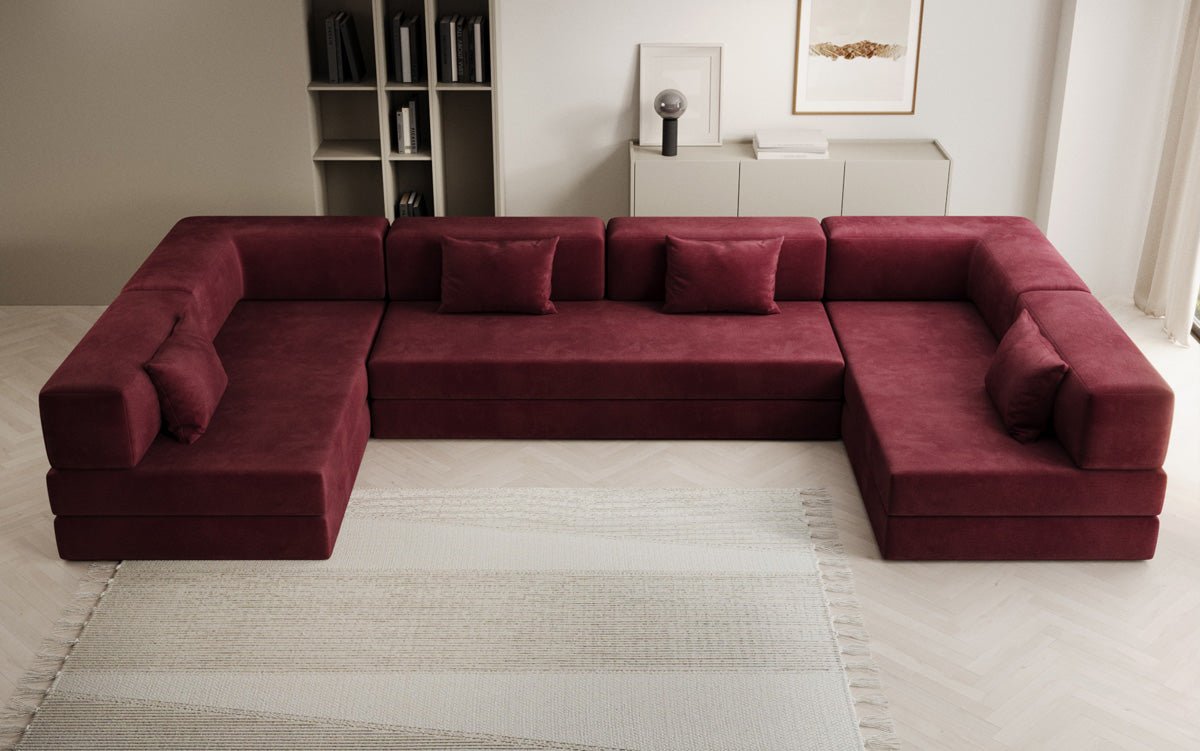 Designer Sofa Lazy U i Velour