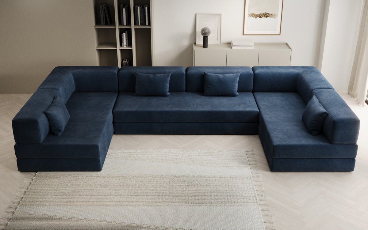 Designer Sofa Lazy U i Velour
