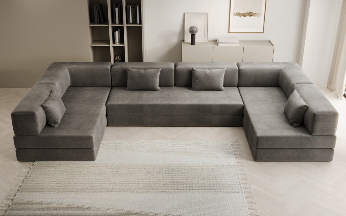Designer Sofa Lazy U i Velour