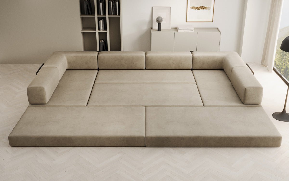 Designer Sofa Lazy U i Velour